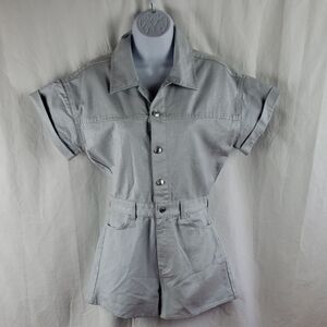 Zara Women's XS Shimmery Denim Jumpsuit